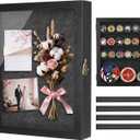Black Shadow Box Frame 11X14 with Shelves, Medal/Challenge Coin Display Case, Pet Memorial/Wedding Shadow Box, Best Anniversary/Birthday/Bridal Shower/Engagement/Wedding Registry/House Warming Gifts