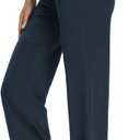 Sarin Mathews Womens Yoga Sweatpants Wide Leg High Waisted Lounge Pajamas Pants Comfy Workout Loose Pants with Pockets (Blue, M)
