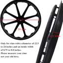 Pair Of 3 Wheelchair Rear Wheel Replacement Tire, Wheelchair Tire, 24 "X 1" Universal Flat-Free Polyurethane Tire, Suitable For Manual Wheelchair Tire Replacement
