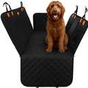 Ruff & Stuff Dog Car Seat Hard Bottom Cover for Back Seat Up to 170lbs | Waterproof Scratch-Resistant | Universal Fit for All Vehicles (Black)