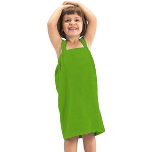 Terry Cotton Girl Spa Wrap, Lime - Small