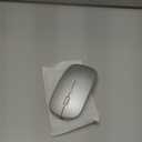 Wireless Bluetooth Mouse for Apple iPad iPhone MacBook Android Samsung Tablet Phone Dual-Mode Rechargeable 2.4G Portable Computer Mice for Windows Laptop Notebook PC Mac Desktop USB Receiver (Silver)