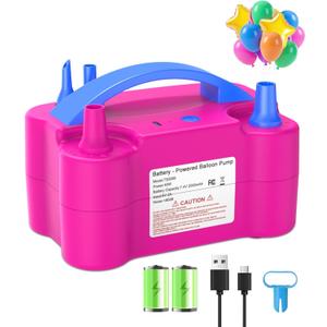 Chamvis Cordless Electric Balloon Pump, Portable Balloon Inflator with Rechargeable 2000mAh Battery, Blower Machine Air Pump with Dual Modes for Latex, Foil & Long Balloons, Party Decorations Arch Kit