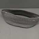 Kriitools Baskets to Store Organize Household Items/Cute Basket&Bin for Shelf Storage Woven Rope Basket for Living Room, Bedroom, Play room/13x8.66x5.11’’ Cotton Rope, Durable&Stylish, Oval 3 Packs Gray