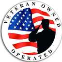 XL Round Veteran Owned & Operated Soldier Sticker (Business Window Vinyl Decal Shop Cafe Vet (11 inch)
