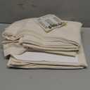 H.VERSAILTEX Linen Blended Tab Top Curtains for Living Room/Bedroom - Elegant Energy Efficient Light Filtering Window Treatments (Set of 2, 52" x 84", Ivory)