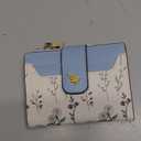 GAEKEAO Small Wallets for Women RFID Blocking Leather Bifold Zipper Pocket Wallet Credit Card Holder with ID Window