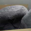 Momcozy Pregnancy Pillow, Original F Shaped Maternity Pillow for Pregnant Women with Adjustable Wedge Pillow, Full Body Support Pregnancy Pillows for Side Sleeping with Velvet Cover, Grey (Velvet - Grey)