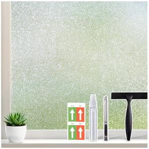 Coavas Frosted Glass Window Privacy Film, Opaque Static Cling No Glue Removable, UV & Heat Blocking Anti-Glare, Renter Friendly Decorative Covering for Bathroom Bedroom Door, 23.6 x 78.7 in