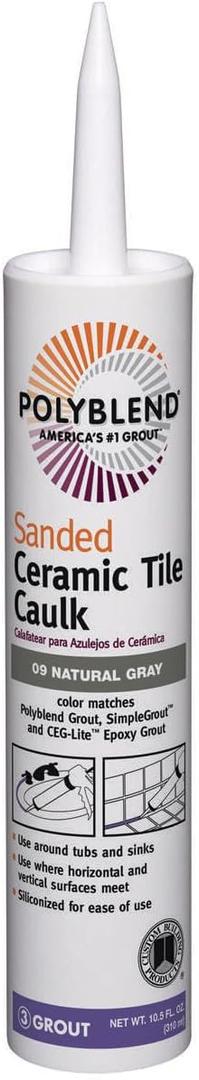 Custom Building Products Polyblend Natural Gray Siliconized Acrylic Caulk 10.5 oz.