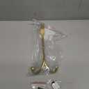 1-Pack Over The Door Hooks - with  Hang Heads & Snug Fit Pads Heavy Duty Hook for Hanging Coats, Towels, Caps & Robes - Elegant Matt Finish - No Drill Hanger Organizer - Gold