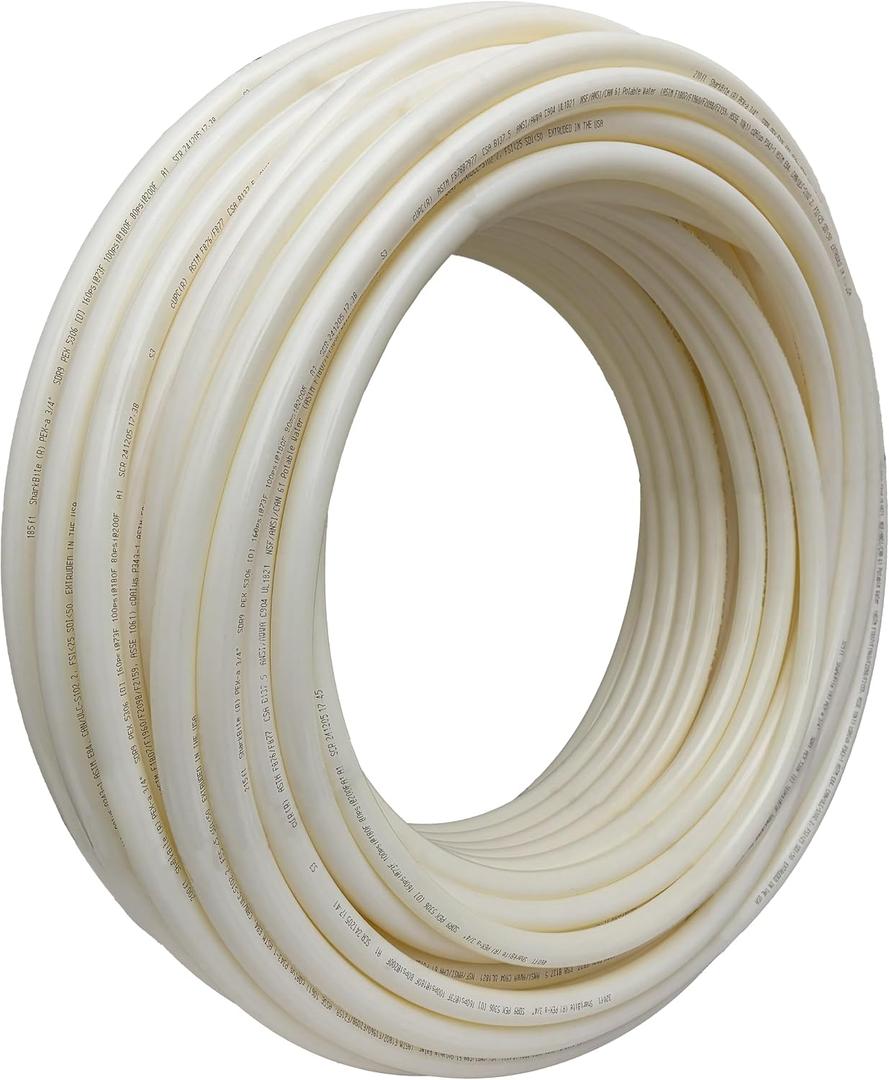SharkBite 3/4 Inch x 300 Feet White PEX-A, Made in the USA, Flexible Water Pipe Tubing for Plumbing, UA70W300
