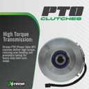Xtreme Outdoor Power Equipment X0306A PTO Clutch Compatible with/Replacement for Warner 5218-265, 5218-61 1/2" or 5/8" Belt Width, 1" ID, 7 3/16" Pulley Diameter, Clockwise Rotation