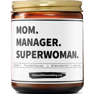 Manager Gifts for Women - Lavender Vanilla Scented Soy Wax Candle - Manager Appreciation Gift for Boss Lady, Empowering Boss Gifts for Birthday, Farewell, Thank You, New Job, Office Managers
