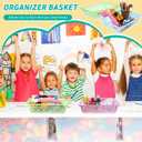 Zhehao 48 Pack Classroom Storage Baskets, Small Plastic Storage Baskets, Colorful Paper Organizer Trays, Pencil Crayon Pencil Containers for School Home Office Supplies, 13. 6" l x 10. 2" W x 3. 3" H
