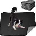 Storystore Reusable Pee Pads for Dogs, Washable, Anti-Slip and Fast Absorbent Dog Mat 2 Pack - Whelping Pad for Training, Puppy Playpen for Incontinence, Housebreak, Crate(72"*72"), Gray
