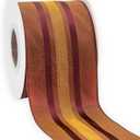 Brown Wired Edge Ribbon,2-1/2 Inch 10 Meters Spool,Use for DIY Gift Wrapping Wreath Floral Arrangement Bow Decoration