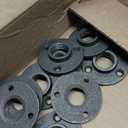10 Pack 3/4 inches Malleable Cast Iron Pipe Flange, Industrial Pipe Flanges for Threaded Black Pipes and Fittings, DIY Steampunk Industrial Vintage Style.