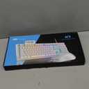 Gaming Keyboard and Mouse Combo, K1 RGB LED Backlit Keyboard with 104 Keys Computer PC Gaming Keyboard for PC/Laptop (Pink)