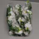 GhuaH 2 Pcs Artificial Flowers Garland for Outdoors White Faux Gardenia Garland 12Ft Silk Rose Hanging Vines Floral for Wedding Arch Party Wall Garden Ceremony Backdrop Fence Spring Decor