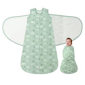 Baby Swaddle Sleep Sack, 1.0 Tog New-Parent-Friendly Swaddle for Newborns & infant 0-6 Months Baby Wearable Blanket Reduce Startle Reflex, Newborn Boys Girls Registry Essentials