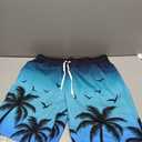 TUONROAD Mens Swim Trunks with Compression Liner 2 in 1 Board Shorts 9 Inch Quick Dry Swimming Trunks with Pockets (XX-Large, Mint Blue Gradient)