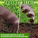 5'' x 100' Landscape Edging Kit Plastic Garden Edging Border Coil Include 90 Anchoring Spikes for Lawn Garden Grass Yard Home School,Brown