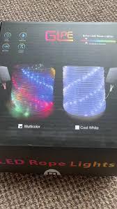 Glpe Solar Rope Lights Rechargeable 1 Pack