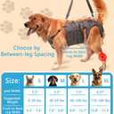 Dual-use Dog Lift Rehab Hareness Canine Sling for Large Pooch Rear Legs and Hip Support,Adjustable and Soft Brace Strap for After ACL Surgery, Helps Senior, Injured and Disabled K9