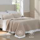 Bedsure Quilts Queen Size - Lightweight Bedspreads Queen Size with Classic Honeycomb Quilting, Soft Quilt Bedding Set, Taupe Comforter Set Coverlet for All Seasons with 2 Pillow Shams (90" x 96")