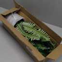 Fake Fern Potted Plant Artificial Boston Ferns in Pot 35 Leaves for Outdoors & Indoor Faux Fern Bush Plant 20inch for Patio Garden Farmhouse Windowsill Office Living Room Decoration Home Decor (Large)