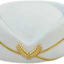 TOYANDONA Stewardess Hat Flight Attendant Hat Wool Bow White Beret Hat for Cosplay Costume Accessories