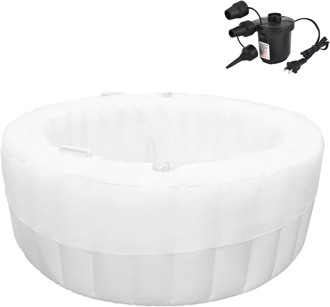 Birth Pool in Creamy Marshmallow with Birth Pool Liner Set, Premium Birth Tub, Birthing Pool for Home Birth, Home Birth Tub, Birthing Tub Quick Inflation and Convenient