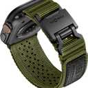 Bandletic Compatible with Apple Watch Ultra Band 2 49mm for Men - Tactical Military Nylon Straps with FIDLOCK Magnetic Clasp for iWatch Series 10 46mm, 9/8/7 45mm, SE/6/5/4 44mm, 3/2/1 42mm (Army Green), Size: L 49/46/45/44/42mm(Series 3 2 1)