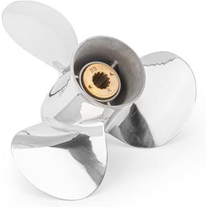YOUNG PROPS Upgrade Stainless Steel Outboard Boat Propeller for Mercury Engines 40-60HP, 13 Tooth, RH (10 3/8 14 Mercury)
