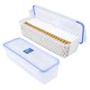 2 Pack Cigarette Box Containers, Filters & Tubes, Cigarette Case for All Size, Fits Two Cartons, Airtight Cap, Cigarette Accessories