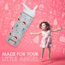 FAHRMOSIS 18 OZ Kids Water Bottle with Straw & 2 Lids (Flip & Spout) Leak Proof Metal Insulated Stainless Steel Reusable Tumbler for School & Sports Water Bottle - White (Winter)