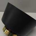 Ceiling Light Fixture, Hallway Ceiling Light with Gold Plate and Matte Black Shade, Modern Simple Style Porch Light Fixtures Semi Flush Mount (Black)