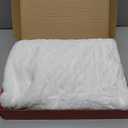 Krifey Plush Faux Fur White Throw Blanket,Luxury Thick Fluffy Blankets for Couch, Bed, Sofa,Warm Fuzzy Cozy Decorative Blankets as Birthday Gift,50"x60", White 