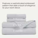 Bedsure King Size Sheets Set - 4 Pieces Soft King Sheets - Breathable & Cooling - Hotel Luxury - Easy Care Polyester Microfiber Bedding for Women, Men, Light Grey