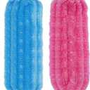 54 Pieces Baby Stitch and Angel Gender Reveal Leis Pink and Blue Leis Bulk Twin Gender Reveal Necklaces Plastic Hawaiian Mardi Gras Decorations for Baby Shower Mardi Gras Party Supplies