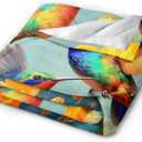 Hummingbird Blanket Hummingbird Throw Blanket Soft Cozy Fleece Fuzzy Stuff Plush Flannel Gifts for Girls Women Boys Kids Adults 40''x50''