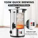 Commercial Coffee Urn, 50 Cup Coffee Maker, Hot Water Dispenser
