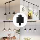 H Type 3-Wire Track Lighting Adapter for Track Lights, Pendants, 120V 3PCS Black Connectors for H Style Single Circuit Systems