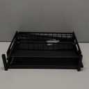 VUSIGN Under Kitchen Sink Organizer 2 Tier, Pull Out Bathroom Sink Organizers and Storage, Cabinet Kitchen Bathroom Storage Organization Shelf, 1 Pack Black