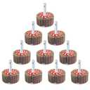 AUPREX 10 Pcs Flap Wheel Sander Set with 1/4 Inch Hex Shank, 80 Grits Sanding Wheels for Drill, Die Grinder Sander Attachment for Removing Rust-2 Inch