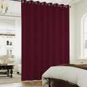 Extra Wide Blackout Curtains Total Privacy Thermal Patio Sliding Door Door Curtain for Living Room Grommet Room Divider Vertical Blind, 1 Panel(100Wx84L Inches, Burgundy)