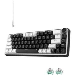 Gaming Keyboard 65%, Wired Mechanical Keyboard, Hall Effect Keyboard, Magnetic Mechanical Keyboard, Rapid Trigger & 8000Hz Polling Rate, 65% Gasket Mount with Knob, RGB Backlit, Black