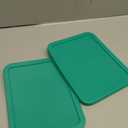 Replacement Lids fits Pyrex 6-Cup Glass Food Storage Container Bowls, (8.75 x 6.75-Inch) Plastic Rectangle Lids Covers for Pyrex 7211-PC, Airtight & Leakproof (2-Pack, Turquoise)