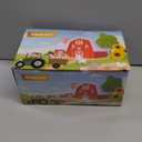 Kimicare 3 Pack Farm Toy Tractor with 40pcs Plastic Farm Animals Figurines and Fence Farm Playset, Farm Figures Farmer Vehicle Toy Truck with Trailer Birthday Gifts Christmas Stocking Stuffers